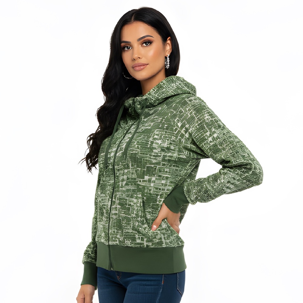 Bench Geometric Print Zip Up Hoodie